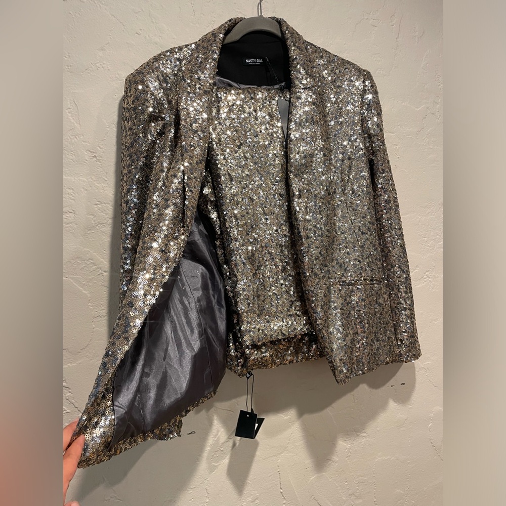 NASTY GAL Sequin Suit - NWT